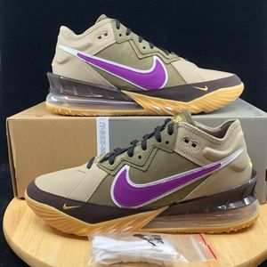 Nike LeBron XVIII 18 Low NRG x Atmos Khaki Mens Sz 10 Sneakers CW3153 200 NEW